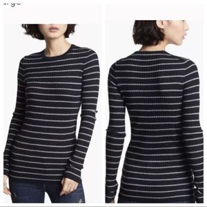 Vince Navy and gray cashmere blend knit